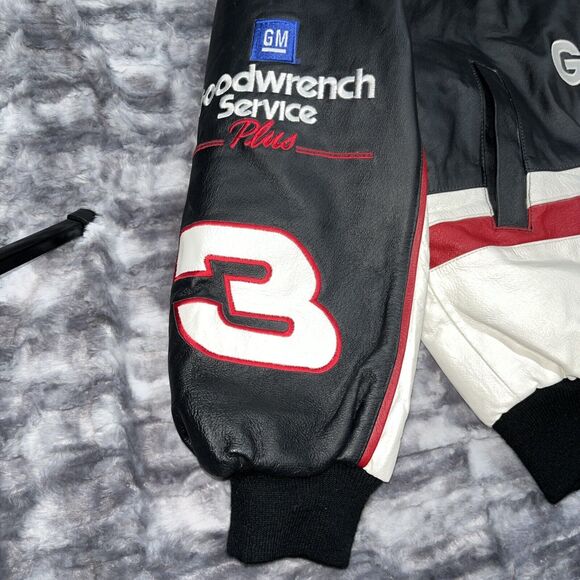 Dale Earnhardt Goodwrench Jeff Hamilton Leather‎ Jacket Coat Mens XL NASCAR - Picture 4 of 12